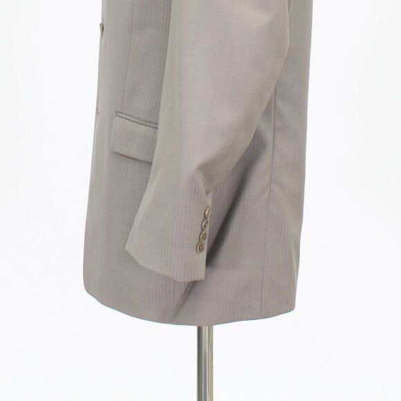 Calvin Klein 40R 34x31 Brown Full Suit 3-Button Stripe R626 - Picture 10 of 15